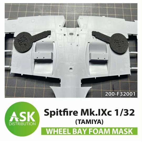 Spitfire Mk.IXc Wheel bays - FOAM flexibel express fit mask for Tam...