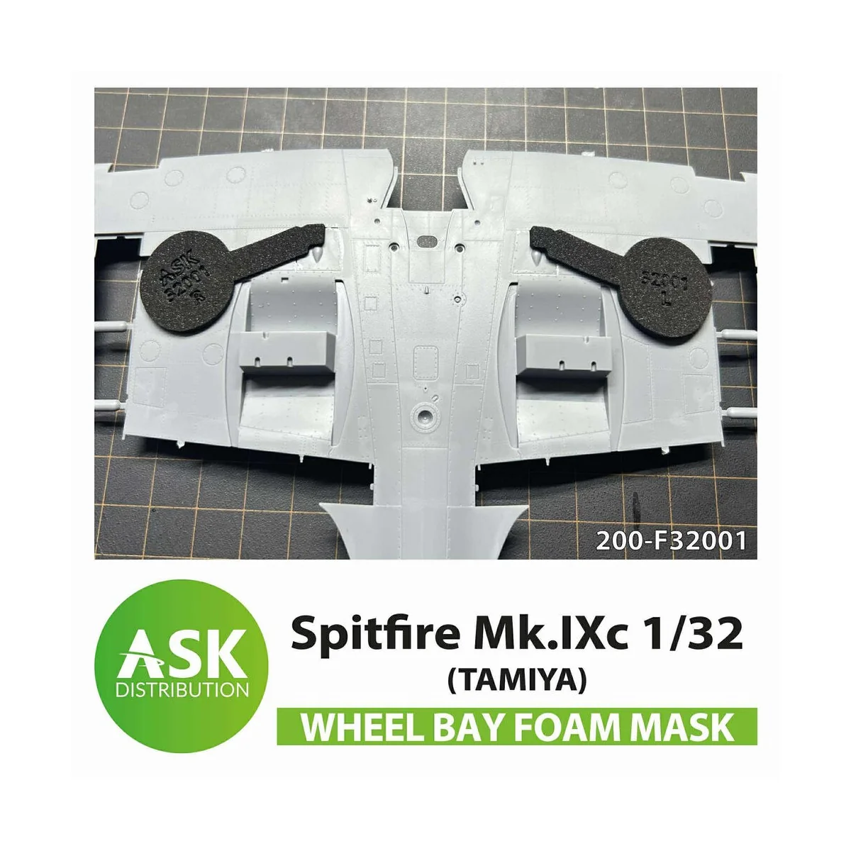 Spitfire Mk.IXc Wheel bays - FOAM flexibel express fit mask for Tam...