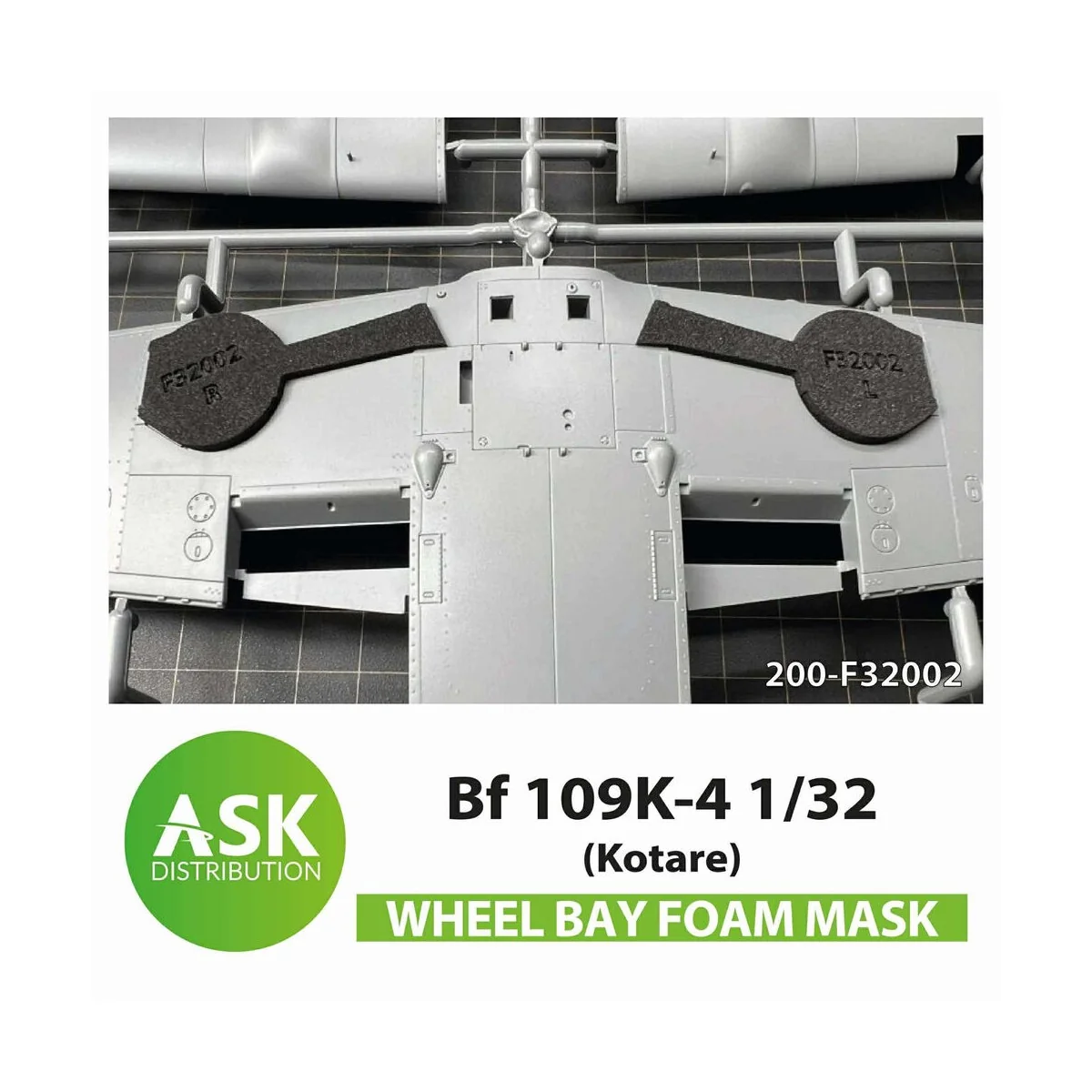 Bf 109K-4 Wheel bays - FOAM flexibel express fit mask for Kotare, 1...