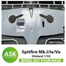 Spitfire Mk.I/Ia/Va Wheel bays - FOAM flexibel express fit mask for...