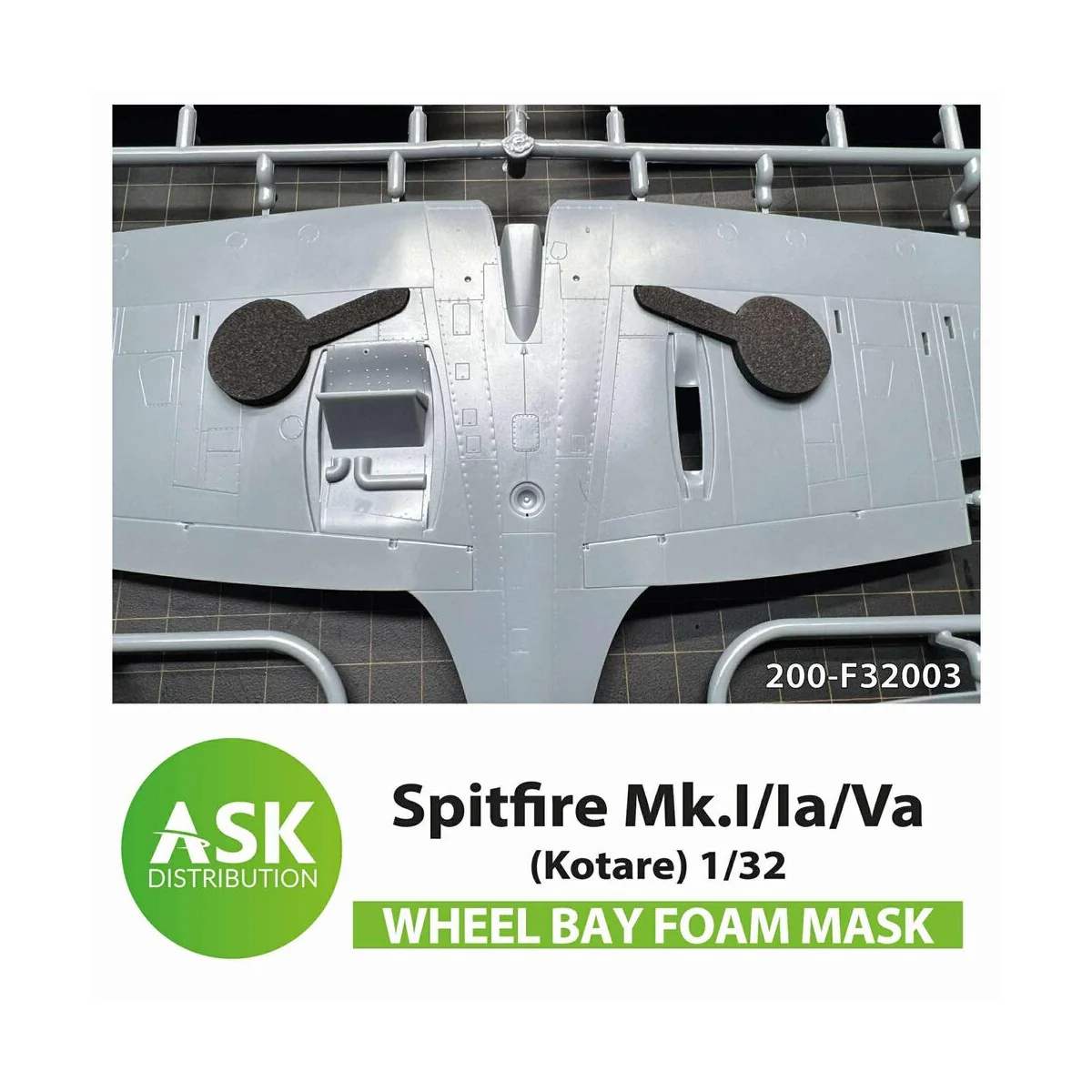 Spitfire Mk.I/Ia/Va Wheel bays - FOAM flexibel express fit mask for...
