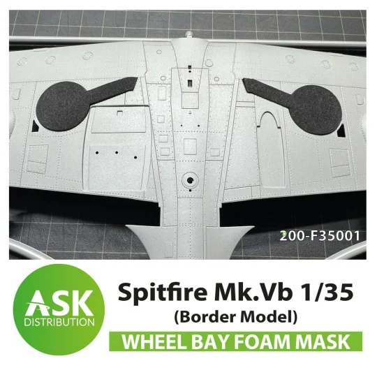 Spitfire Mk.Vb Wheel bays - FOAM flexibel express fit mask for Bord...