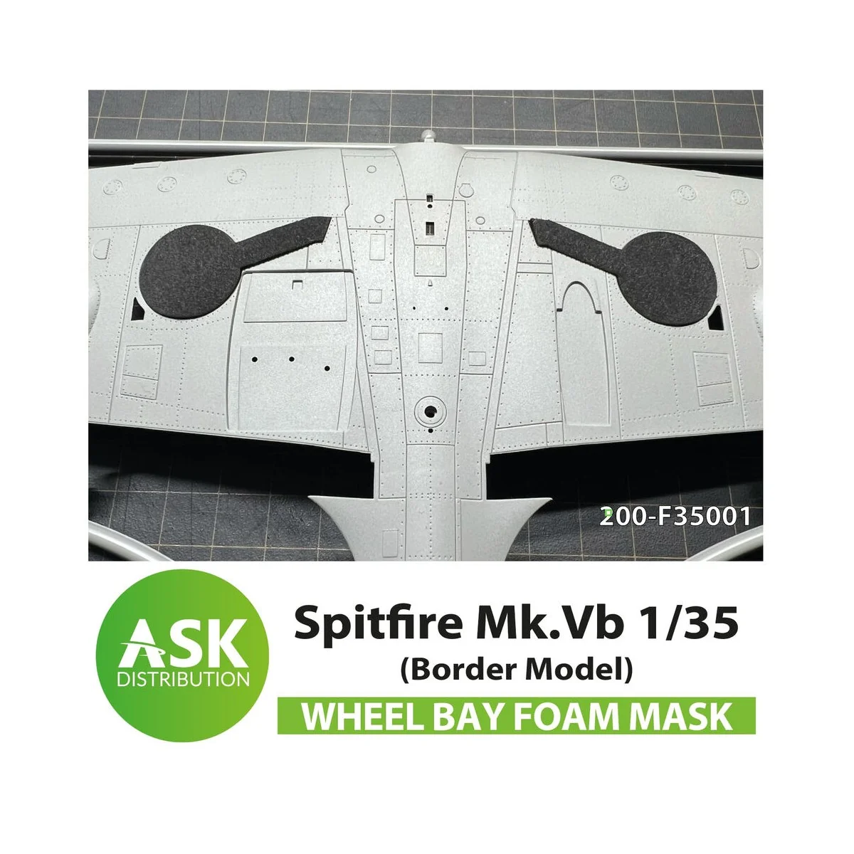 Spitfire Mk.Vb Wheel bays - FOAM flexibel express fit mask for Bord...