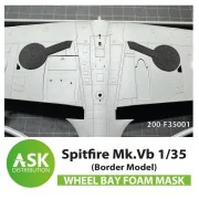 Spitfire Mk.Vb Wheel bays - FOAM flexibel express fit mask for Bord...