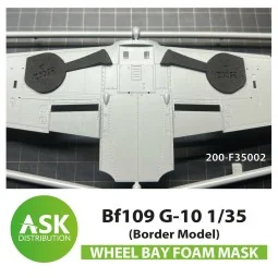 Bf 109G-10 Wheel bays - FOAM flexibel express fit mask for Border M...