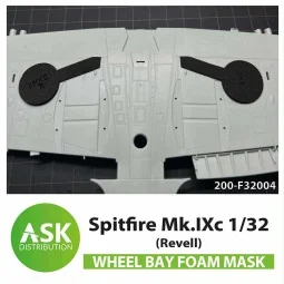 Spitfire Mk.IXc Wheel bays - FOAM flexibel express fit mask for Rev...