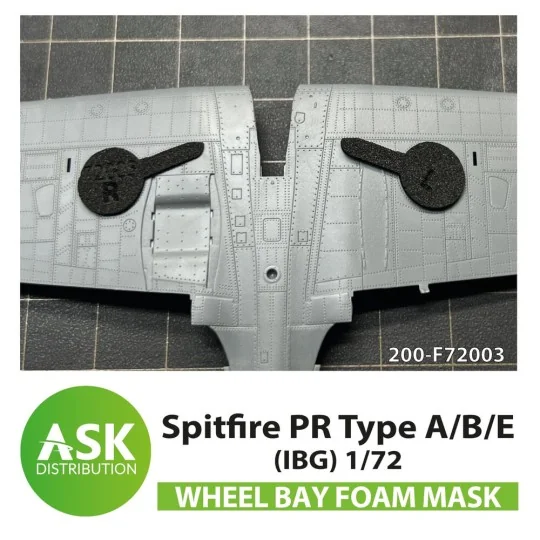 Spitfire PR Type A/B/E wheel bay FOAM flexibel mask for IBG - Art S...