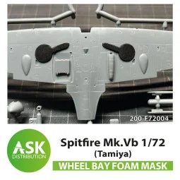 Spitfire Mk.Vb wheel bay FOAM flexibel mask for Tamiya, 1/72 - Art ...