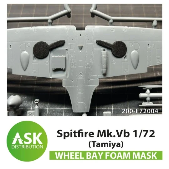 Spitfire Mk.Vb wheel bay FOAM flexibel mask for Tamiya, 1/72 - Art ...