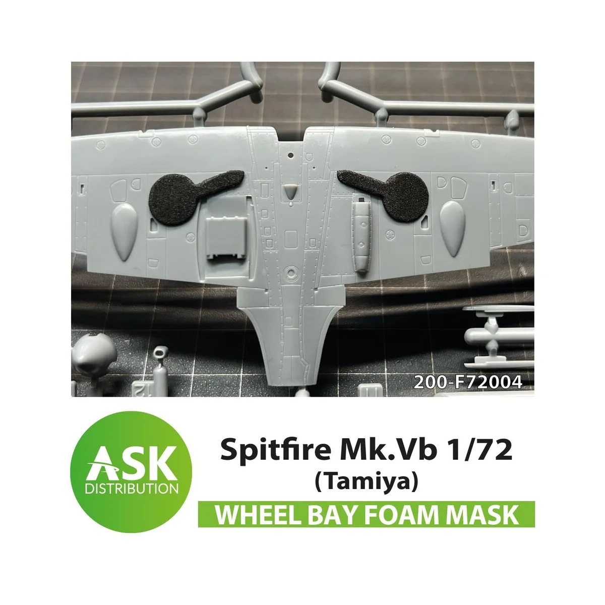 Spitfire Mk.Vb wheel bay FOAM flexibel mask for Tamiya - Art Scale ...