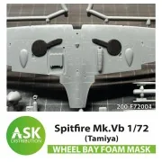 Spitfire Mk.Vb wheel bay FOAM flexibel mask for Tamiya - Art Scale ...