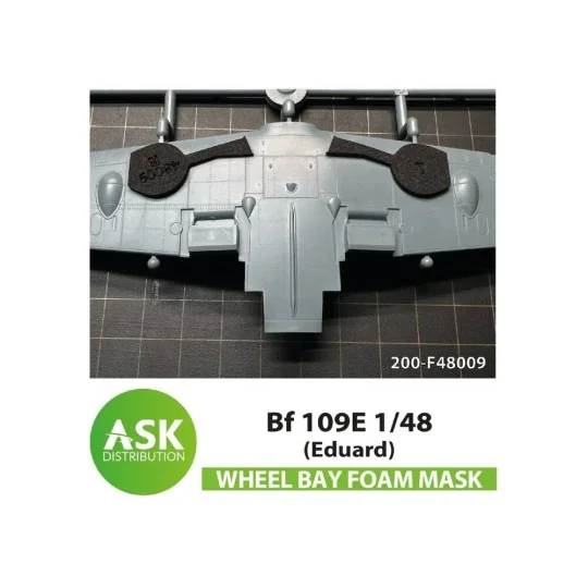Bf 109E FOAM flexibel wheel bay mask for Eduard, 1/48 - Art Scale K...