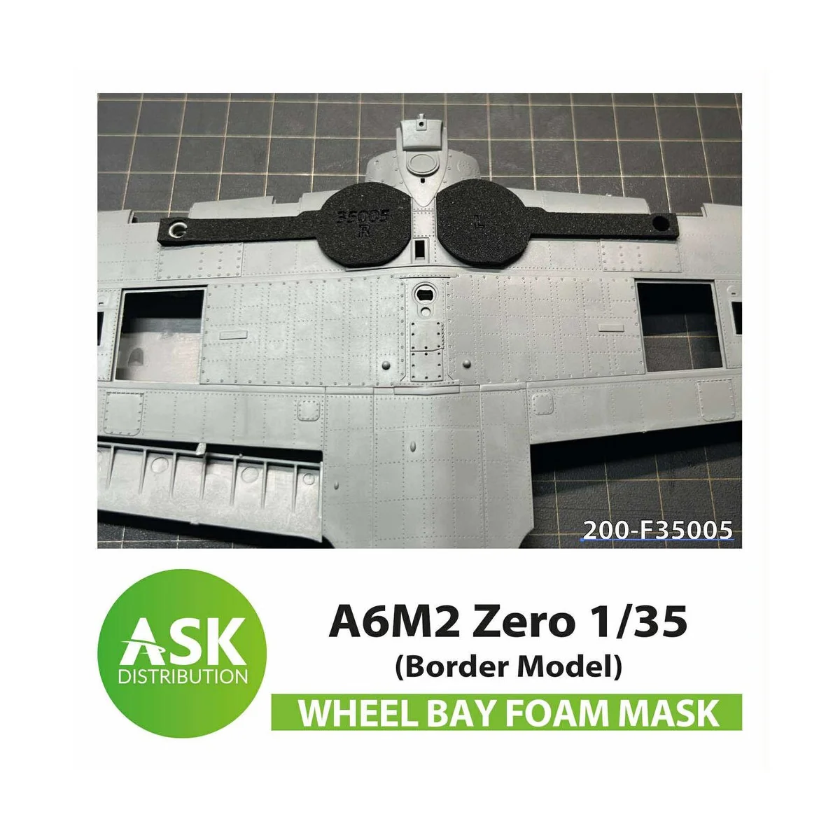 A6M2 Zero Wheel bays - FOAM flexibel express fit mask for Border Mo...