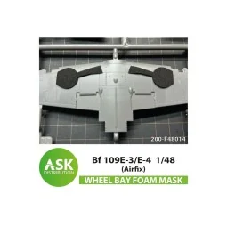 Bf 109E-3/E-4 FOAM flexibel wheel bay mask for Airfix, 1/48 - Art S...