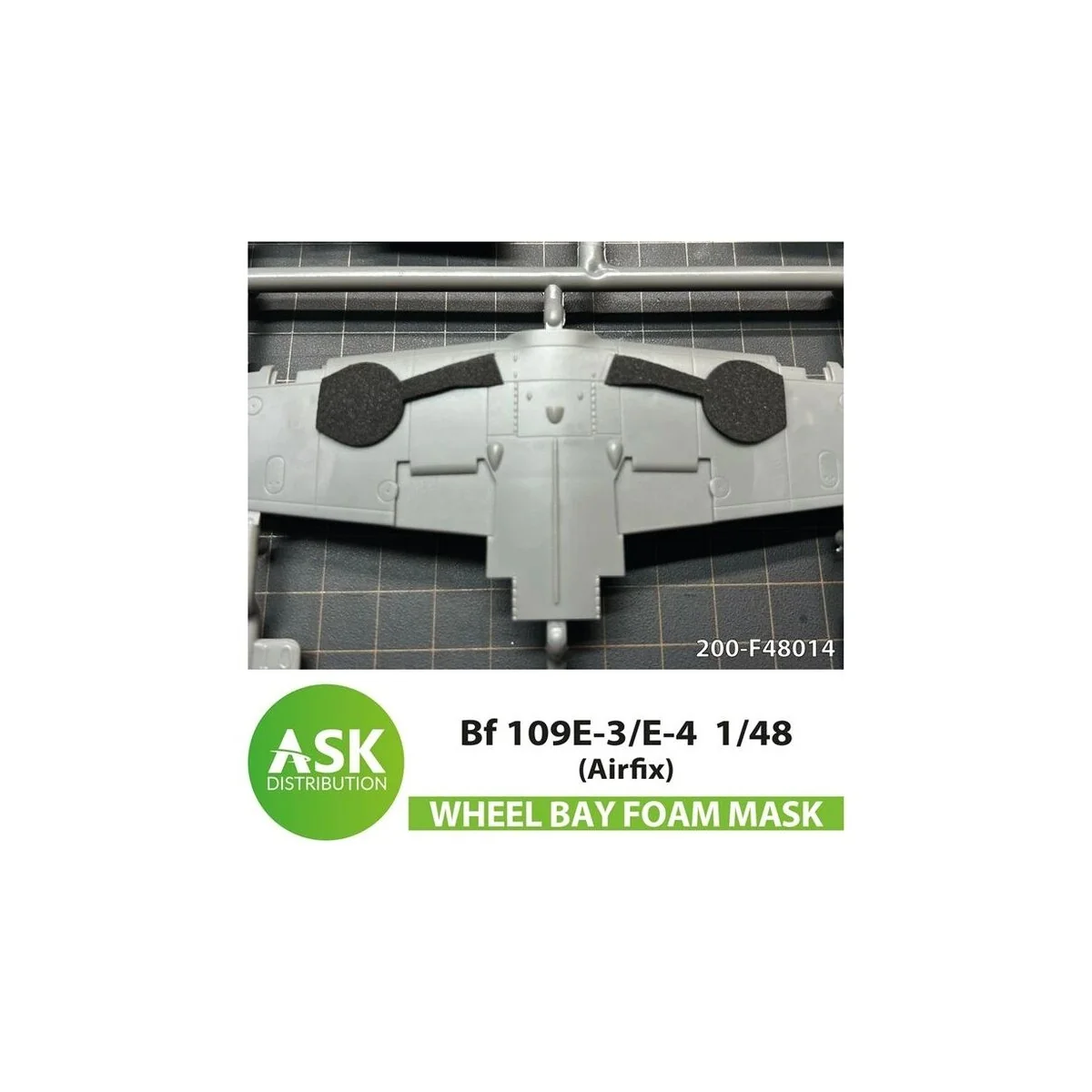 Bf 109E-3/E-4 FOAM flexibel wheel bay mask for Airfix - Art Scale K...