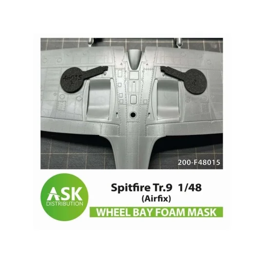 Spitfire Tr.9 FOAM flexibel wheel bay mask for Airfix, 1/48 - Art S...