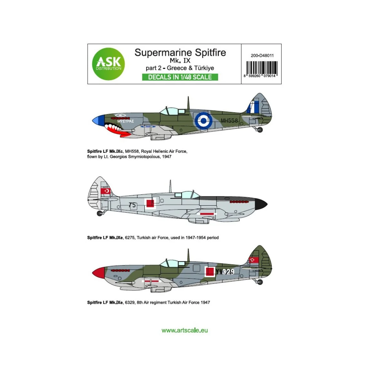 Spitfire Mk.IXc and Mk.IXe part 2 - Greece, Türkiye (limited editio... Spitfire Mk.IXc and Mk.IXe part 2 - Greece, Türkiye (limited editio...