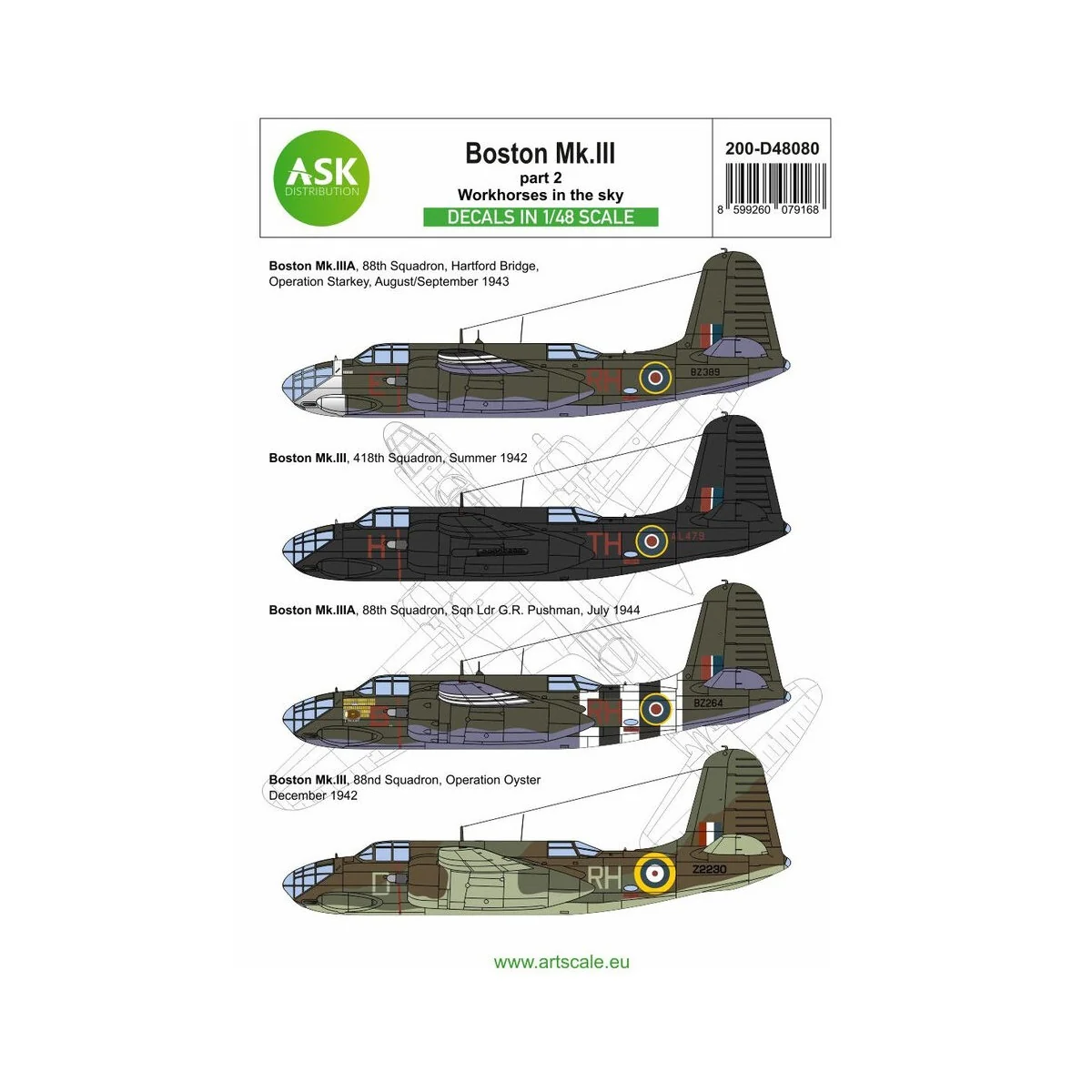 Boston MK.III part 2 - Workhorses in the sky - Art Scale Kit 200-D4...