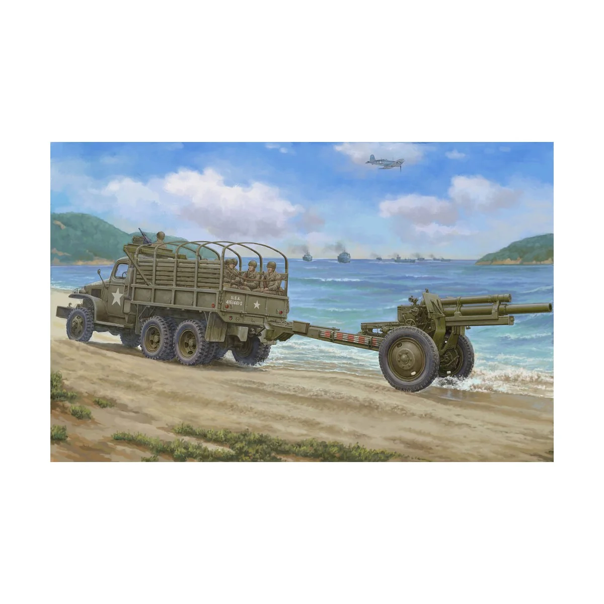 USA CCKW-352 Machine Gun Turret Version and M2A1 105MM Howitzer - I...