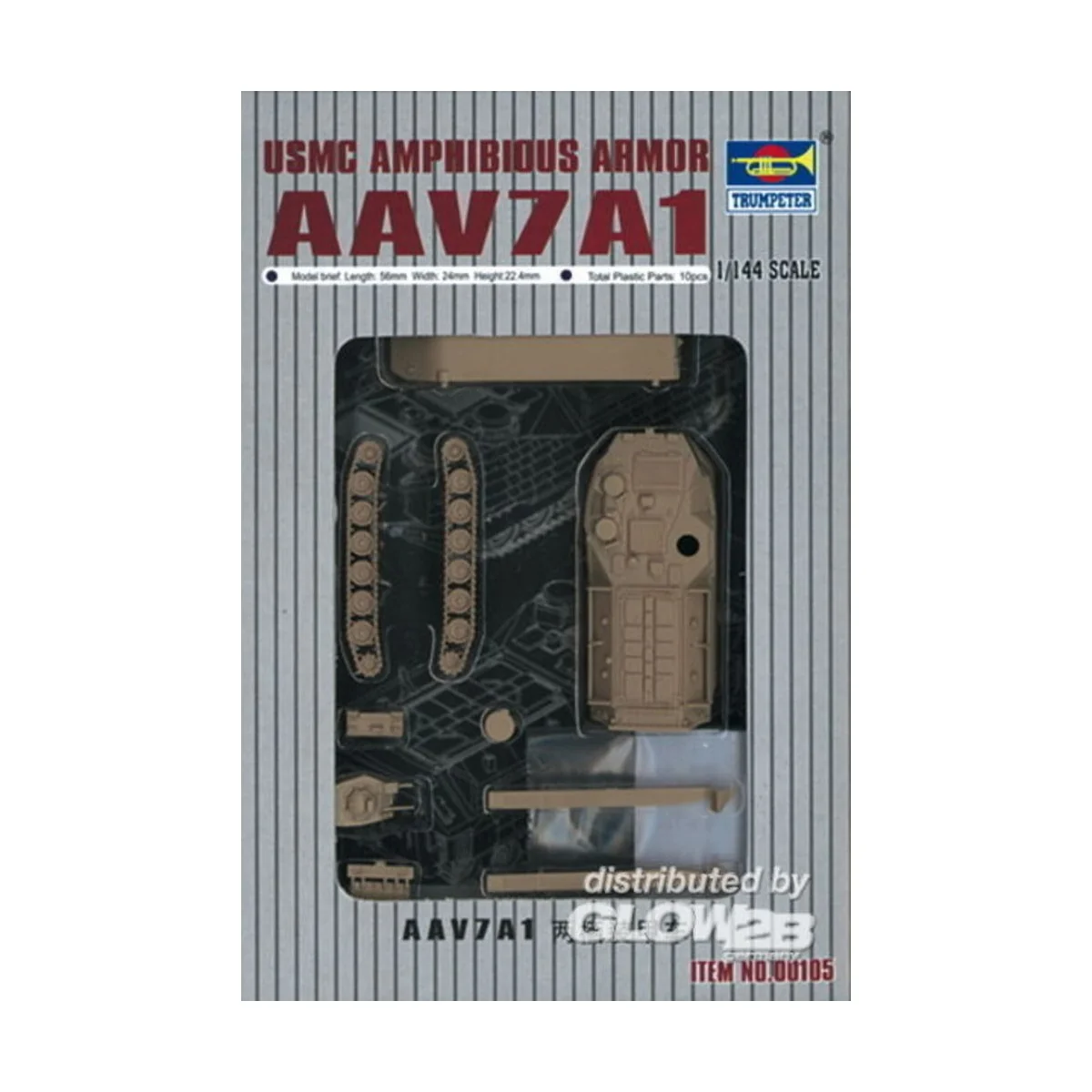 AAV7A1 Amphibienfahrzeug, 1/144 - Trumpeter 00105 AAV7A1 Amphibienfahrzeug, 1/144 - Trumpeter 00105