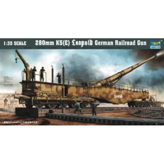 Eisenbahngeschütz Leopold 280mm K5 (E), 1/35 - Trumpeter 00207 Eisenbahngeschütz Leopold 280mm K5 (E), 1/35 - Trumpeter 00207
