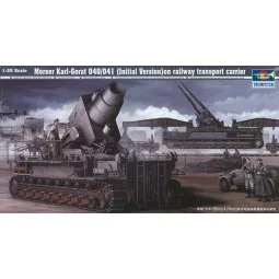 Mörser Karl Gerät 040/041 auf Eisenbahn-Transport-Trailer, 1/35 - T...