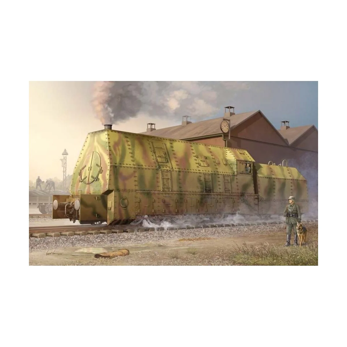 Ger. Panzerlok BR57 Armoured Locomotive - Trumpeter 00219