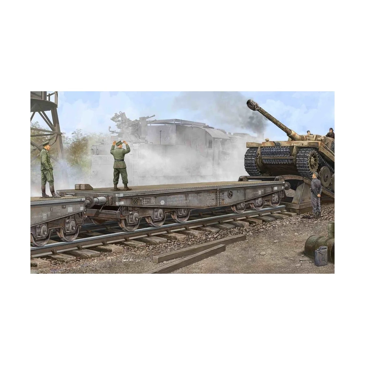 Schwere Plattformwagen Type SSyms 80, 1/35 - Trumpeter 00221 Schwere Plattformwagen Type SSyms 80, 1/35 - Trumpeter 00221