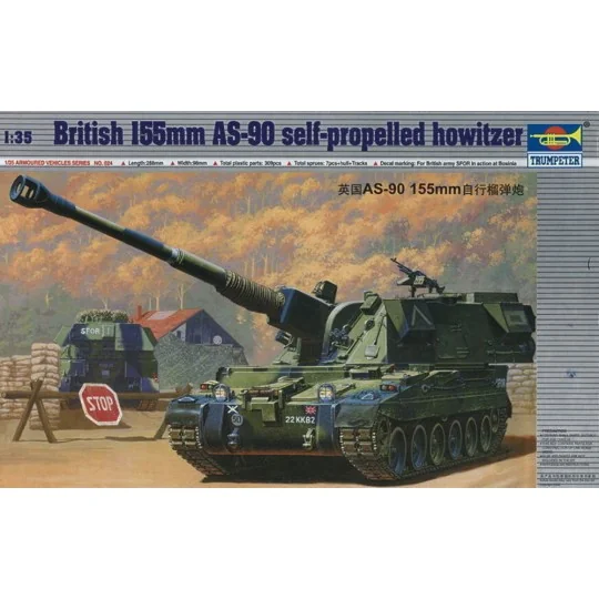 Britische 155 mm AS-90 Selbstfahrlafette, 1/35 - Trumpeter 00324 Britische 155 mm AS-90 Selbstfahrlafette, 1/35 - Trumpeter 00324