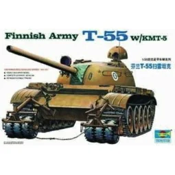 Finnischer Panzer T-55 mit Minenräumer - Trumpeter 00341