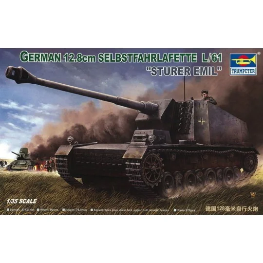 Selbstfahrlafette 12, 8 cm L/61 Sturer Emil, 1/35 - Trumpeter 00350 Selbstfahrlafette 12, 8 cm L/61 Sturer Emil, 1/35 - Trumpeter 00350