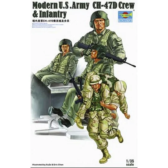 Modern U.S. Army CH-47D Crew & Infantry, 1/35 - Trumpeter 00415