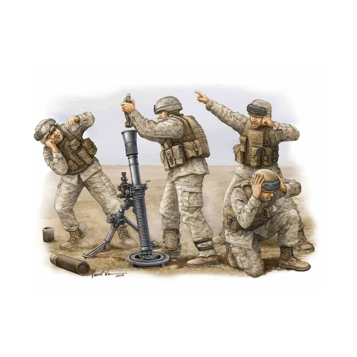 Modern  U.S. Marine M252 Team - Trumpeter 00423