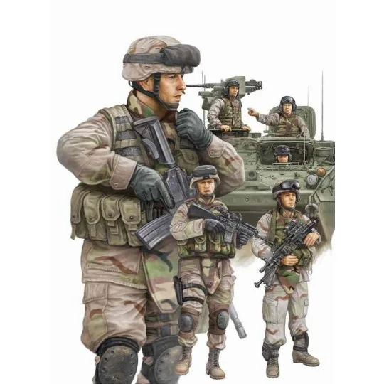 Modern U.S. Army Armor Crewman & Infantry - Trumpeter 00424