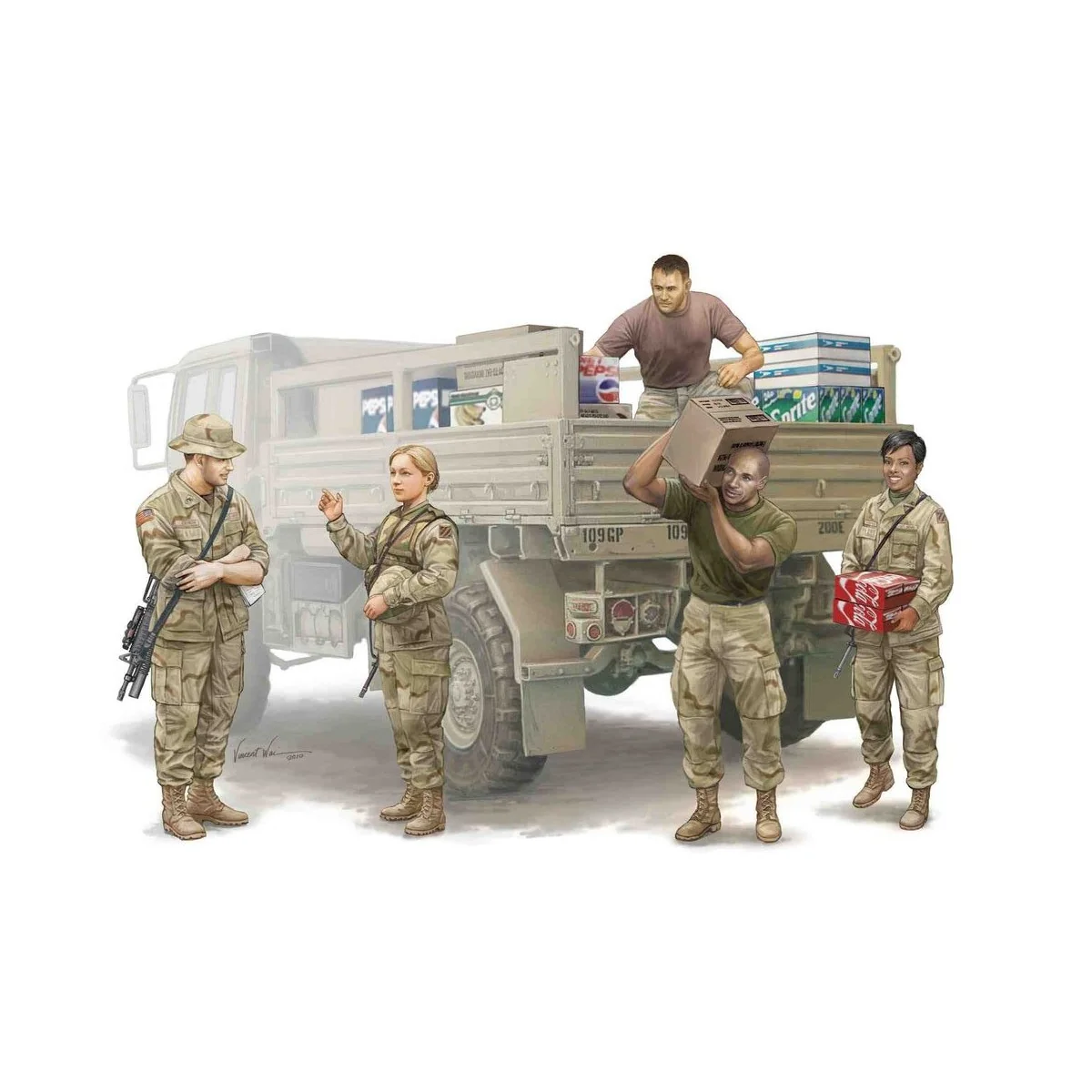 Modern U.S. soldiers - Logistics Supply - Trumpeter 00429