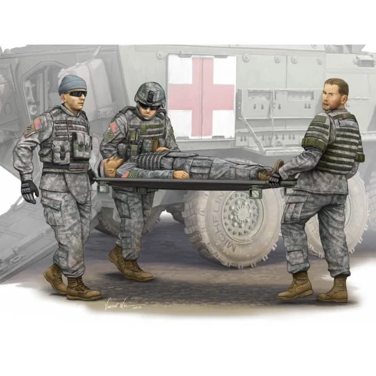 Modern U.S. Army-Stretcher AmbulanceTeam - Trumpeter 00430
