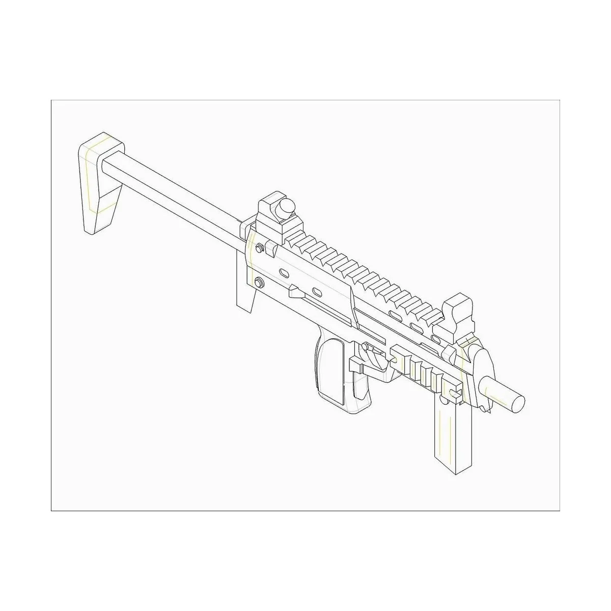 German Firearms Selection-MP7 (6 guns) - Trumpeter 00523