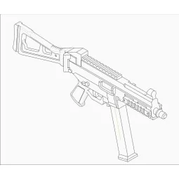 German Firearms Selection-UMP.45 (4guns) - Trumpeter 00524