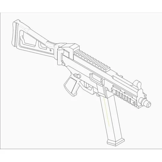 German Firearms Selection-UMP.45 (4guns) - Trumpeter 00524