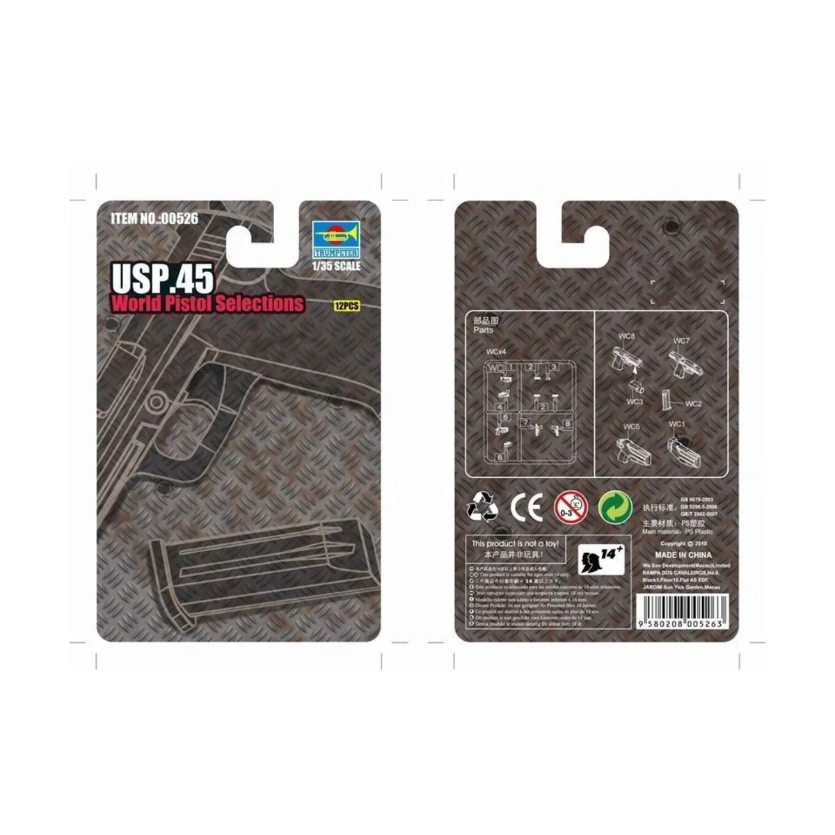 USP.45 World Pistol Selection, 1/35 - Trumpeter 00526 USP.45 World Pistol Selection, 1/35 - Trumpeter 00526