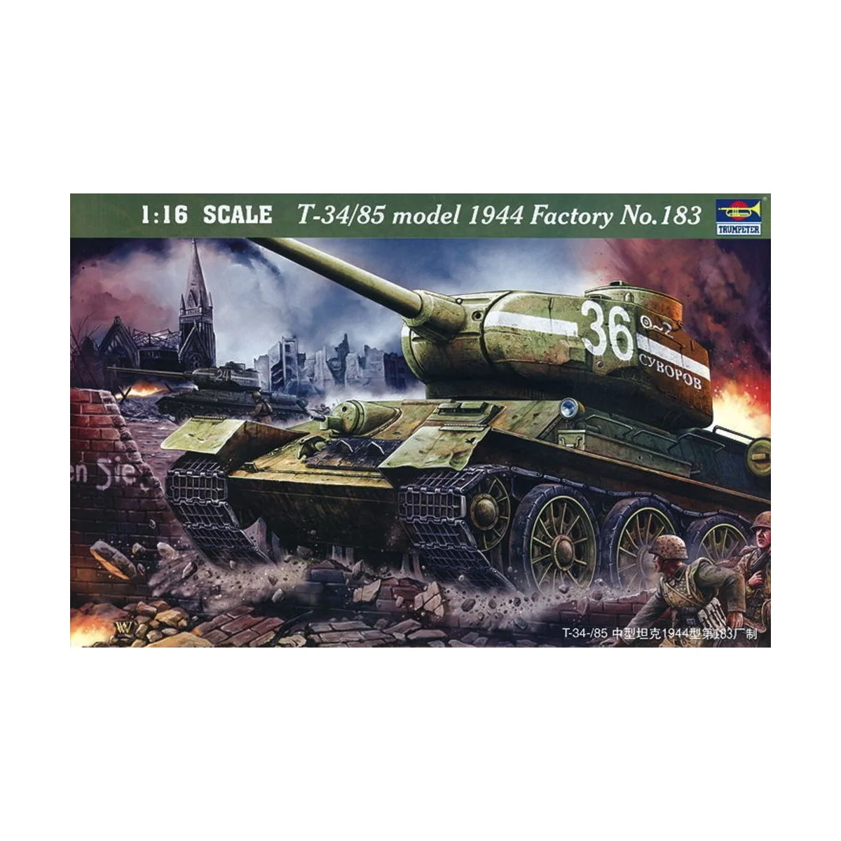 T-34/85 1944 Baunummer 183, 1/16 - Trumpeter 00902