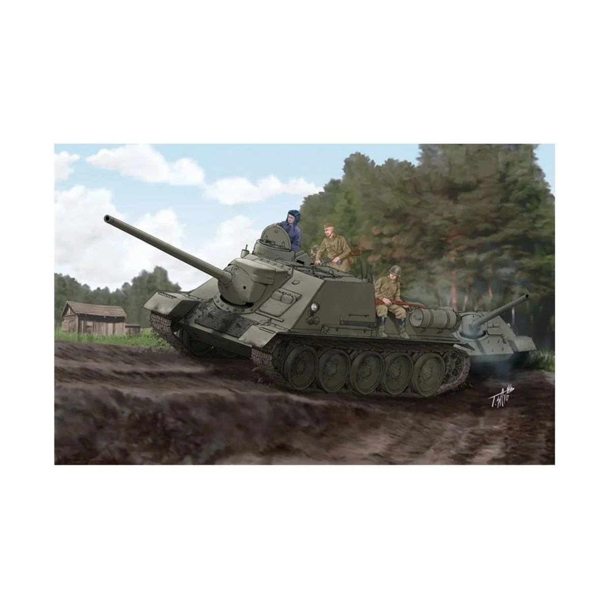 Soviet SU-100 Tank Destroyer, 1/16 - Trumpeter 00915