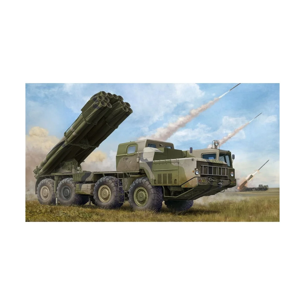 Russian 9A52-2 Smerch-M multiple rocket launcher of RSZO 9k58 Smerc... Russian 9A52-2 Smerch-M multiple rocket launcher of RSZO 9k58 Smerc...