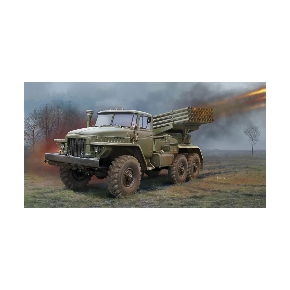 Russian BM-21 Grad Multiple RocketLaunch, 1/35 - Trumpeter 01028 Russian BM-21 Grad Multiple RocketLaunch, 1/35 - Trumpeter 01028