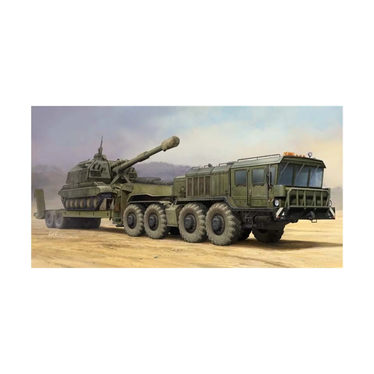 Russian KZKT-7428 Transporter with KZKT- -9101 Semi Trailer - Trump...