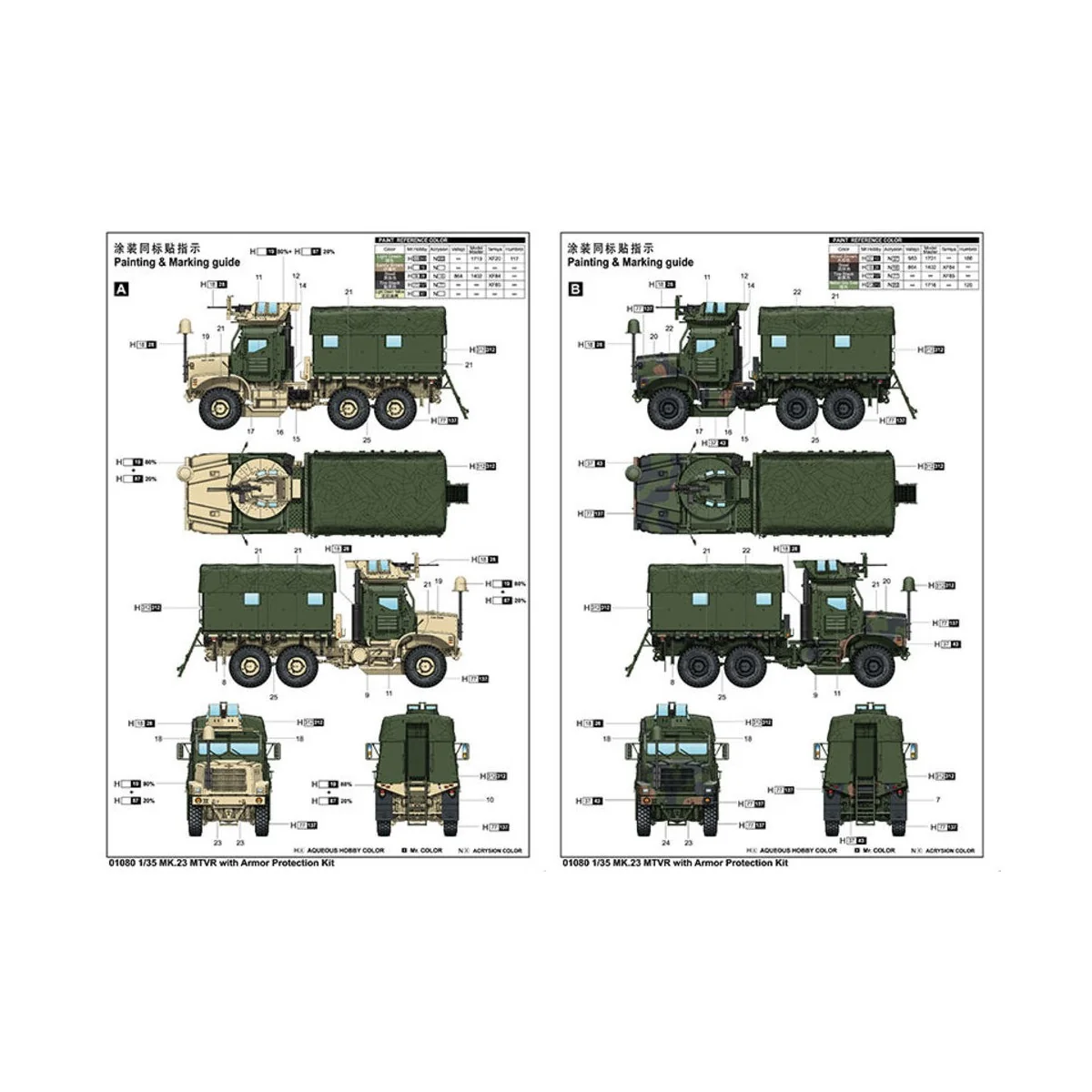 US MK23 MTVR MAS TRUCK, 1/35 - Trumpeter 01080