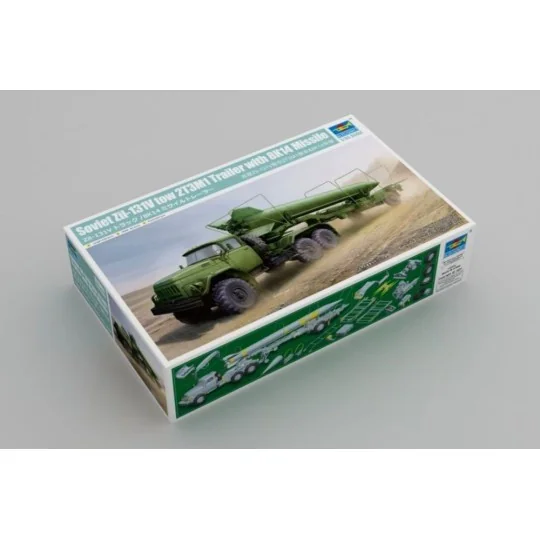 Soviet Zil-131V tow 2T3M1 Trailer with 8K14 Missile, 1/35 - Trumpet...