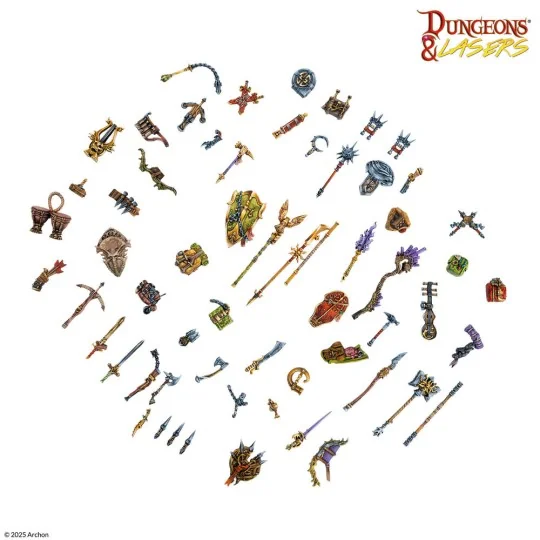 DUNGEONS & LASERS Adventurer's Gear Set - Archon Studio DNL0107