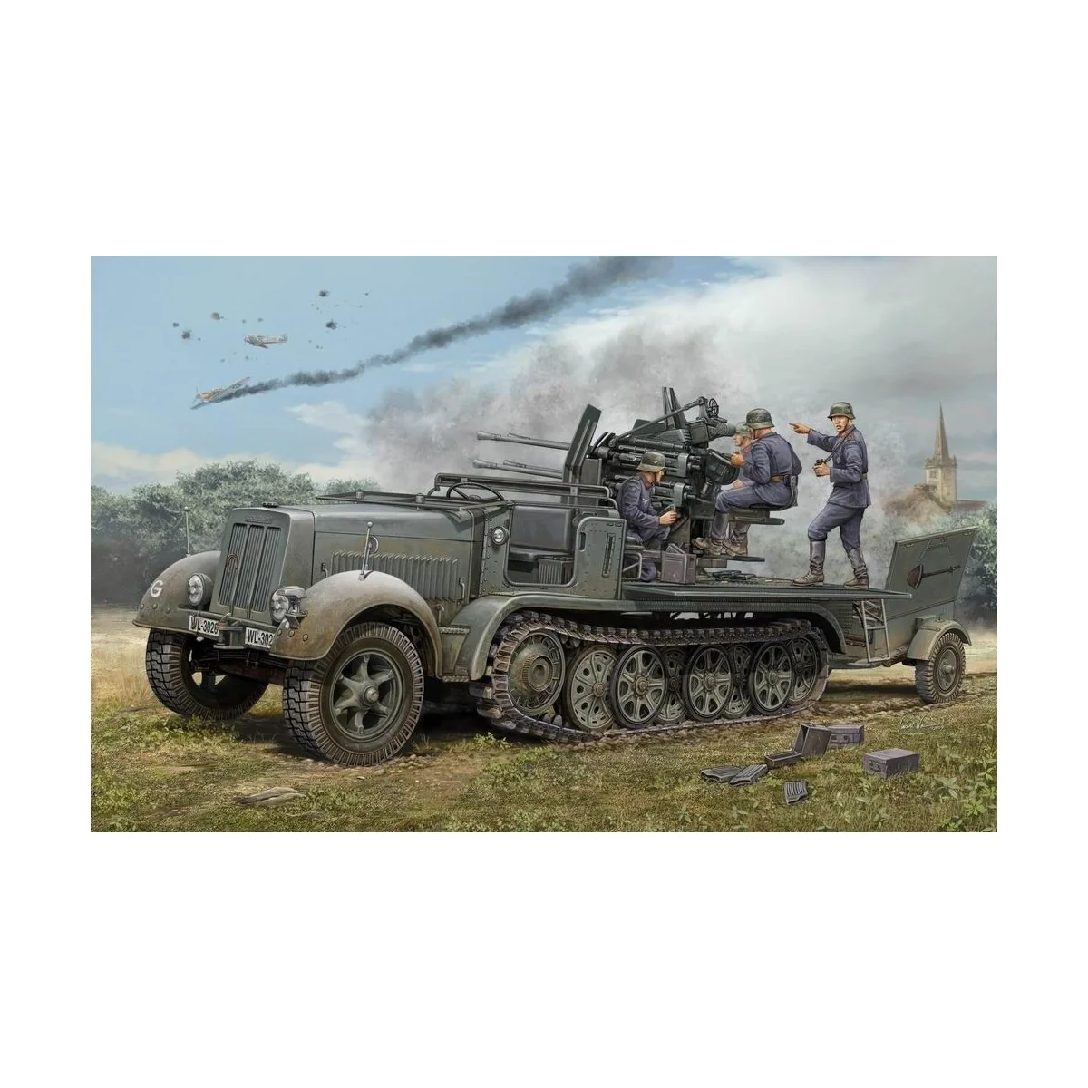 2 cm Flakvierling 38 Selbstfahrlafette (Sd.Kfz.7/1 early version), ...