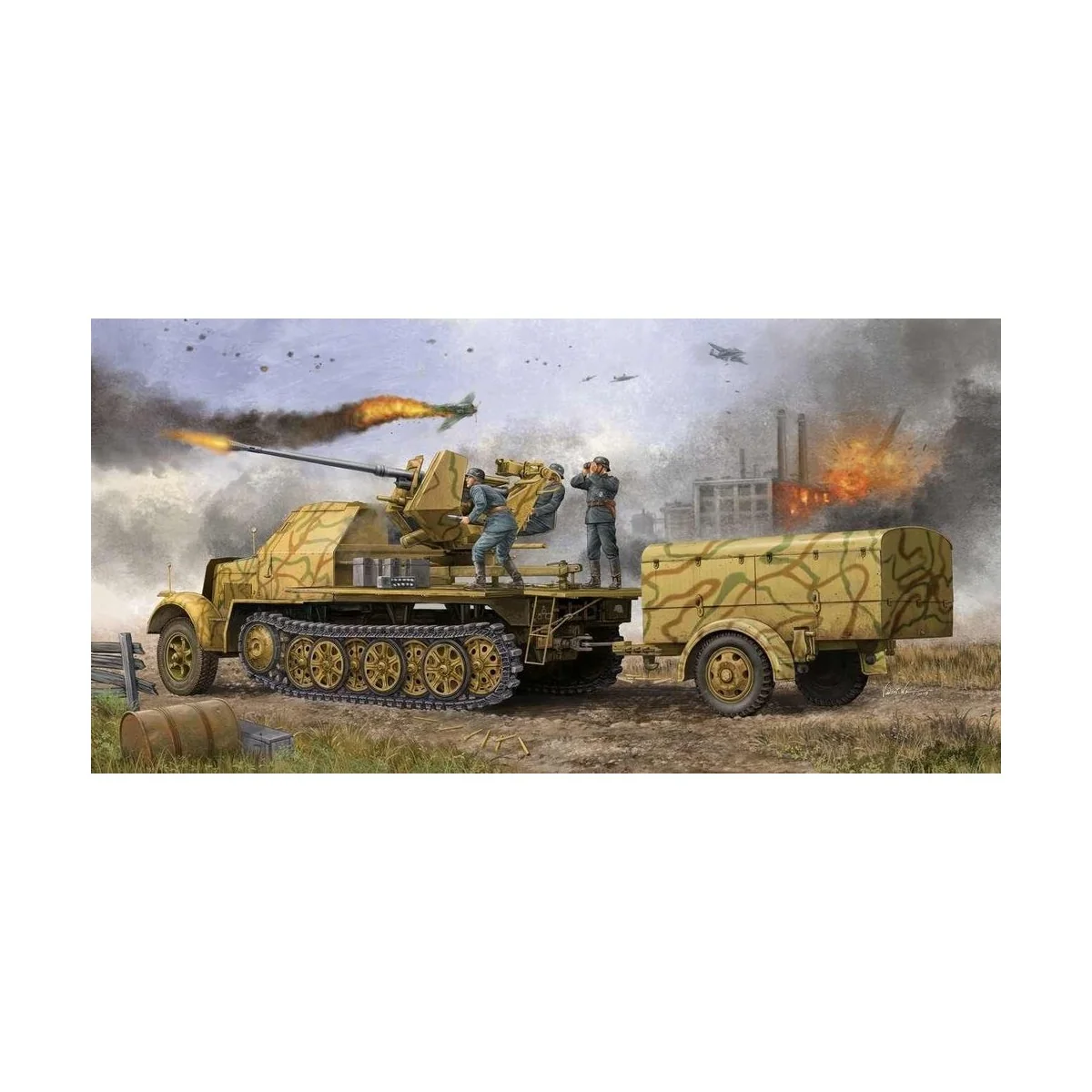 German 3, 7cm Flak 37 auf Selbstfahrlafette Sd.Kfz. 7/2 late versio...